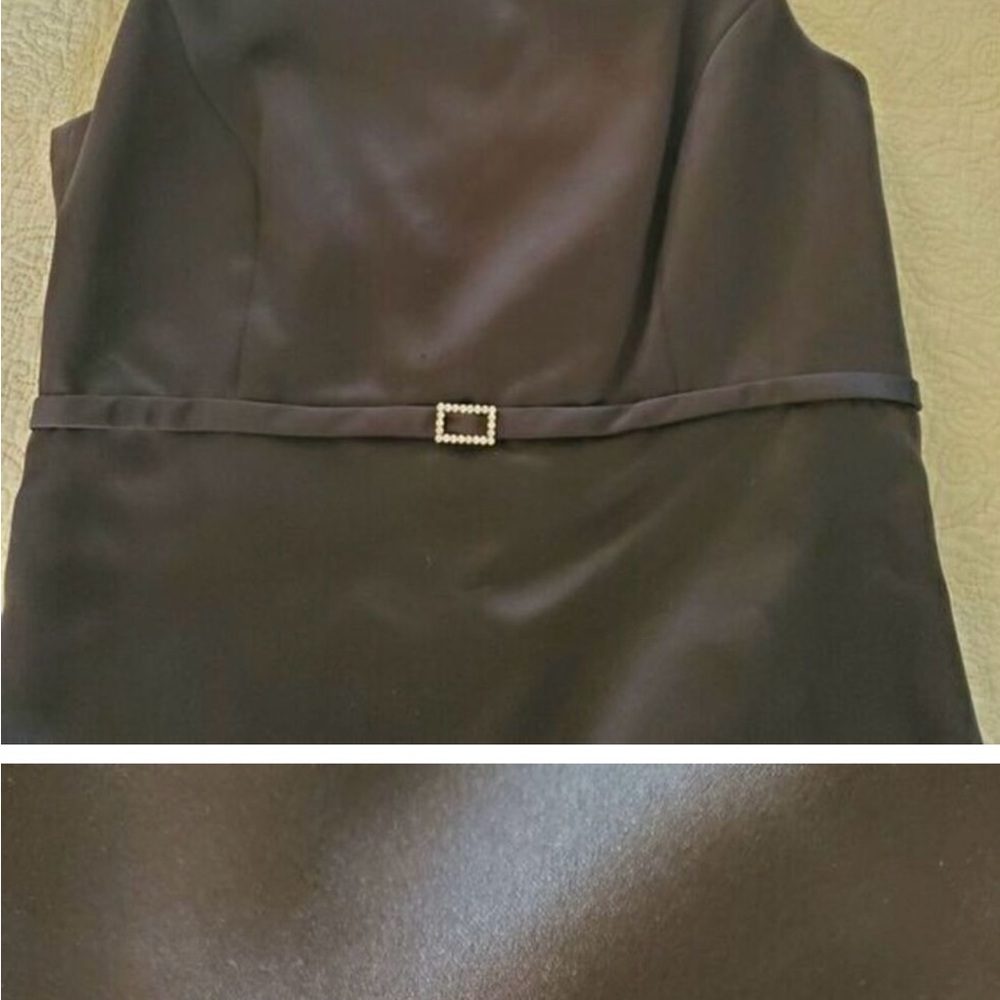 Elegant Black Satin Dress